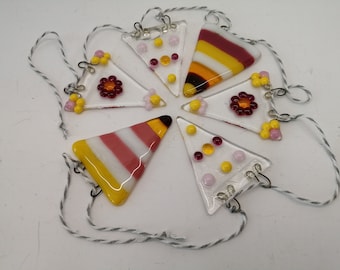 fused glass bunting