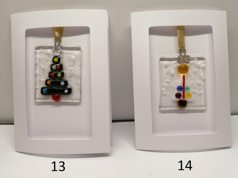 Fused Glass Christmas Card - Etsy