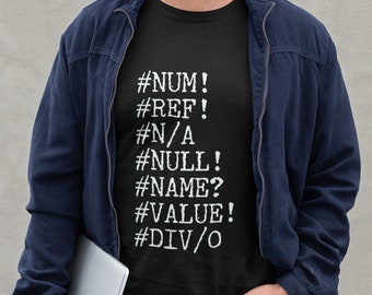 Spreadsheet Errors Camisa regalo de novedad S to 5XL analista camisa contable bookkeeper camisa de contabilidad camisa amante