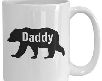 Daddy Bear Mug 11oz 15oz novelty gift sugar daddies coffee cup bears sugar daddy mug daddy bear silhouette mug daddy bear cup