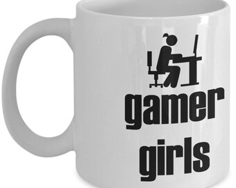 Gamer Girls Mug We Do Exist 11oz 15oz novedad regalo pc gamer chica taza de la computadora gamer chica taza de café mmorpg rpg