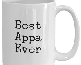 Mejor Appa Ever taza 11oz 15oz novedad regalo coreano papá taza de café padre tazas papá tazas appa regalo appa taza appa cup appa taza de café appa appa tazas appa