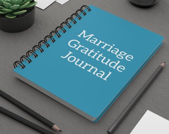 Marriage Gratitude Journal Spiral 5x7" couples notebook couples diary marriage gratitude journal partners journal gratitude prompts