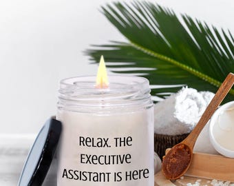 Vela de asistente ejecutivo, vela relajante, regalo de asistente ejecutivo, decoración del hogar de asistente ejecutivo