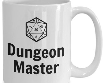 Dungeon master mug d20 dice D&D mug dungeons and dragons mug dungeons dragons mug d and d mug dragons coffee mug d and d coffee mug