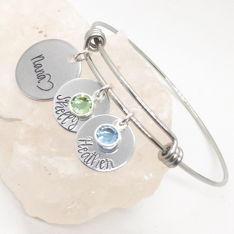 Nana Gifts Custom Nana Jewelry Personalized Grandma Bracelet New Grandma Gifts Gift for Nana Childs Name Bracelet Nana Bracelet