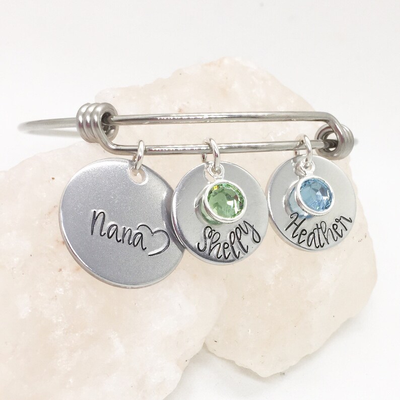 Nana Gifts Custom Nana Jewelry Personalized Grandma Bracelet New Grandma Gifts Gift for Nana Childs Name Bracelet Nana Bracelet