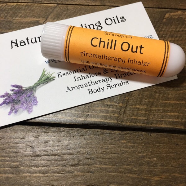 ESSENTIAL Oil Inhaler~ CHILL OUT~ Aromatherapy Inhaler~ Medicine Cabinet~ Aromatherapy Oil~ Anxiety Relief~ Alternative Medicine~ Oil Blends