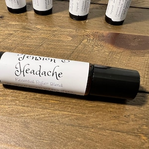 Headache Tension Essential Oil Blend~Tension Headache & Migraine Pain, Shoulder Tension, Body Aches, Anxiety Relief, Reduces Stress,10mL BTL
