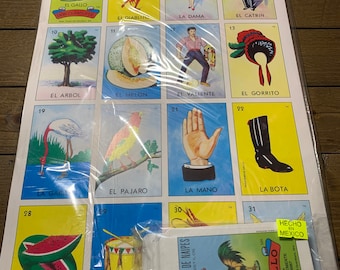 JUMBO Loteria Original 10 Bingo Playing Boards & Deck of 56 Cards LAMINATED or UNLAMINATED Complete set with Laminated Deck or Unlaminated