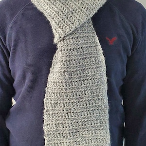 White and Gray Scarf
