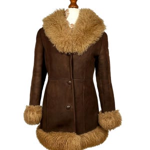 Rare Real 70s Vintage Penny Lane Coat Magnificent afghan shearling sheepskin hippie coat. Extremely Rare & Unreal Bohemian fur coat_