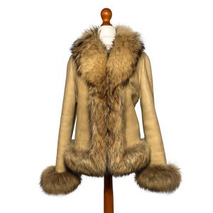 Vintage georgeus 70s style shearling sheepskin coat Penny Lane 1960s afghan coat  so amaizing size M/L!