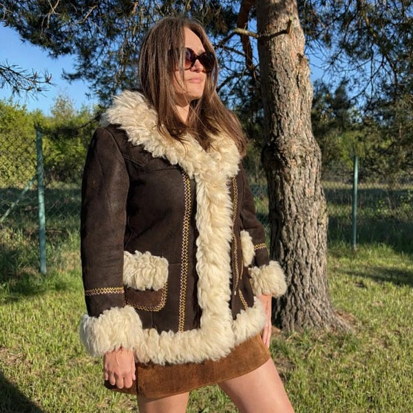 MUSEUMWAARDIG! – Authentieke Woodstock Studio 54-stijl | Ware Slavische boho-geest uit de jaren 70 | Vintage hippie rock & roll jas