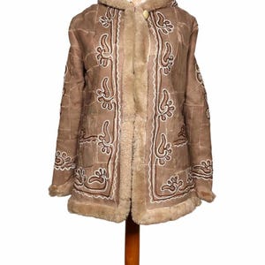 Vintage Authentic 1970 Shaggy WOODSTOCK Penny Lane Embroied Coat Afgan Patched Shearling Sheepskin Hippie Daisy Jones fur coat_