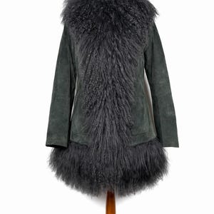 TOTALLY UNIQUE! and Beautiful! Penny Lane Suede Leather & Mongolian Lamb Fur Coat – Pure Magic! image 1