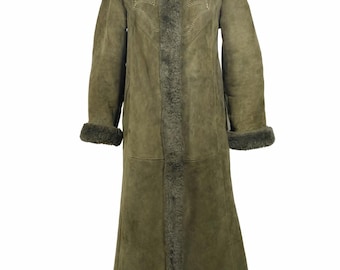Vintage Finland Suede Penny Lane Turkis Tukku Coat 60/70 Shearling Coat_