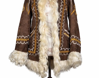 RARE Vintage 70s Hand Made Penny Lane Absolutely Amaizing Stunning Sheepskin Unreal Almost Famous Hippie Bohemian Coat Size S