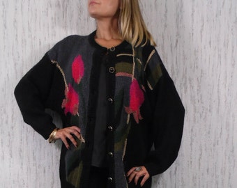 Vintage Oversized Mohair Cardigan