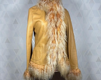 Vintage 1970 Mongolian Lamb Fur Coat Fur Very Spectacular