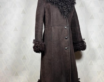 RARE & STUNNING! 70s Penny Lane Afghan Shearling Sheepskin Coat – Ultimate Woodstock Boho Fur Jacket!"