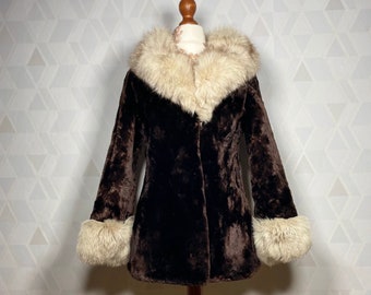 アメリカンヴィンテージコート⭐︎ Hillmoor NEWYORk Vintage Hillmoor of New York Faux Fur Coat/ Vintage Brown