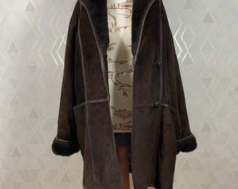 Vintage Made in Italy Pelucci Suede Oversized Italian Jacket _