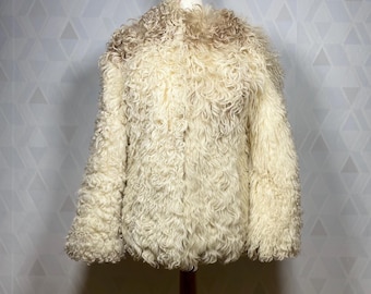 Vintage 1970 mongolian lamb fur coat fur very spectacular and unique deep vintage Studio 54 vibes tibetian winter fur_