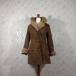 Vintage_ Escape from The Orginary Portugal Sheepskin Shearling Jacket Hippe Boho Winter Coat_