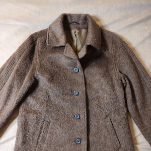 Vintage * Kohler & Krenzer Chocolate Llama Alpaca Mochair Coat Made in West Germany