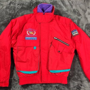 YAMAHA Vintage Jacket Made in Taiwan / Size L World Grand Prix Championship Yamaha Racing Staff / Rare Unique Jacket * Unique Like NEW
