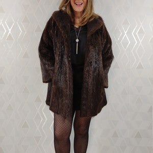 Vintage_Italy Dark Chocolate Pellcicerio Elite Real Fur Jacket image 4