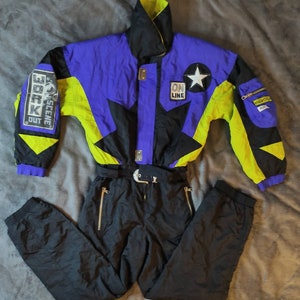 Vintage * ProLine STAR Online Unique Ski Suit Cold-Resistant Made in Italy Pro Line