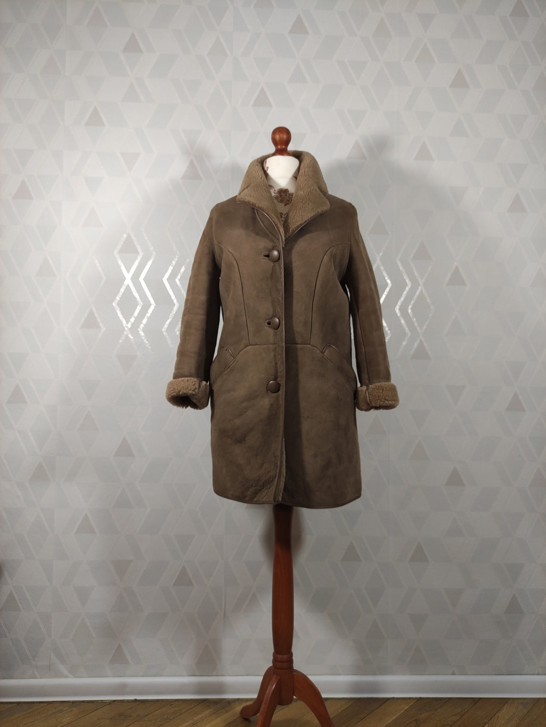 Vintage_morlands Reeal Sheepskin Shearling Coat Real Sheepskin Jacket ...