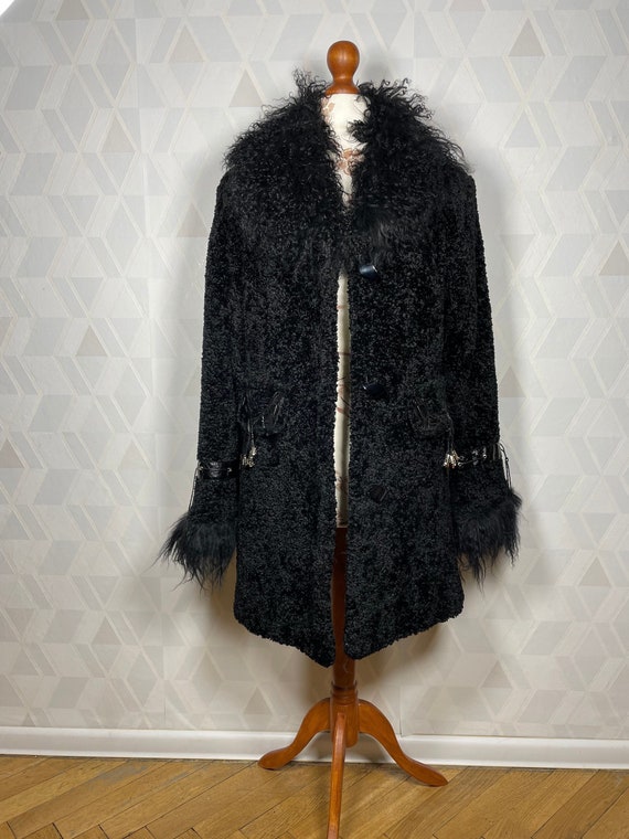 Vintage 80s Penny Lane Real Mongolian Fur and Bukle Meterial Jacket Size S M Etsy Canada