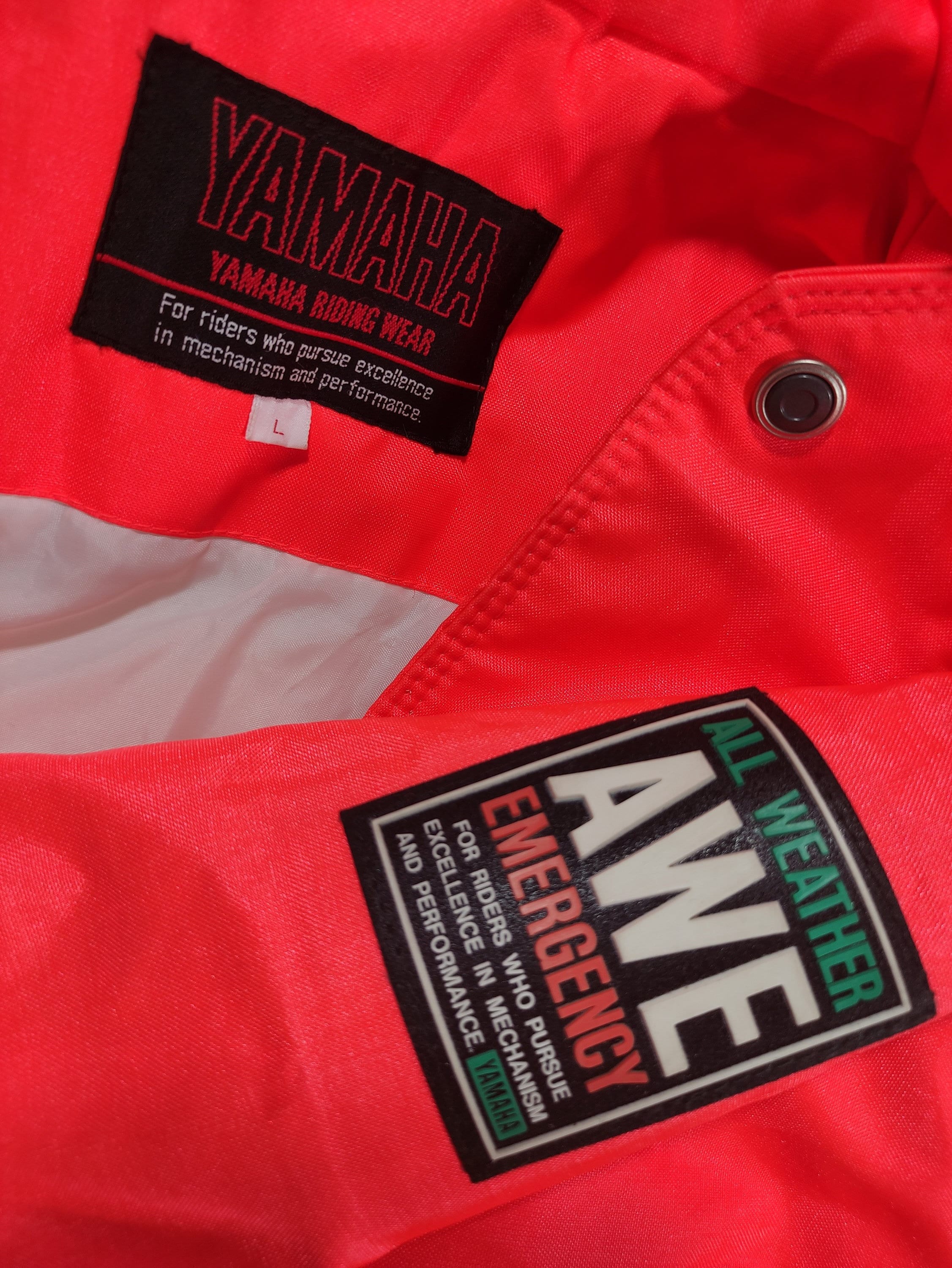 Vintage YAMAHA Team Yamaha Racing Sports Orange Jacket Size Vintage YAMAHA Team Yamaha Racing Sports Orange Jacket Size