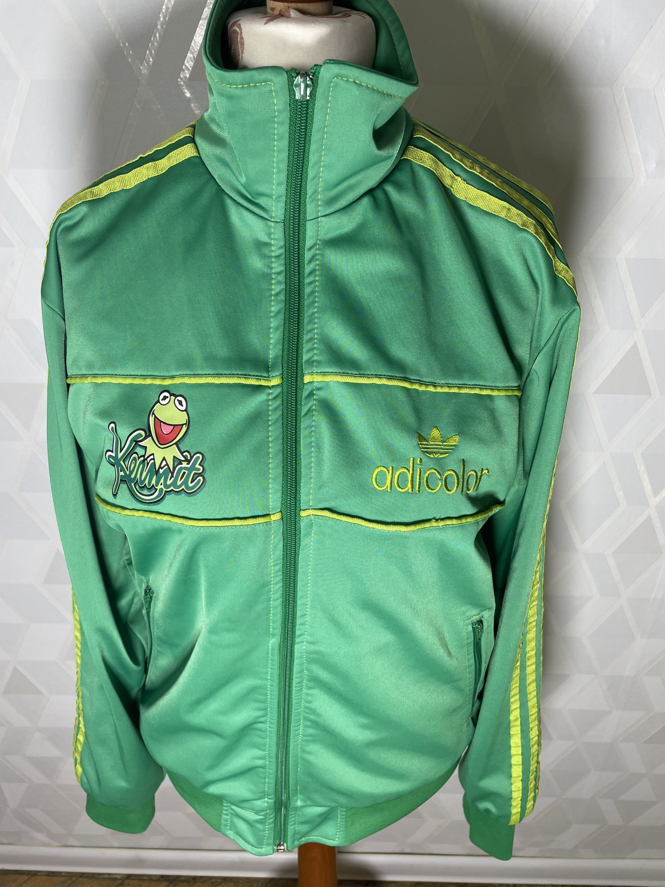 ADICOLOR “Kermit The Frog” Training JKT Rare! Vintage Kermit Tracktop Adidas It S Not Easy Bein
