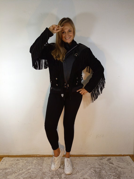 Stunning Vintage Fringe Suede Cowboy/ Western/ Hip
