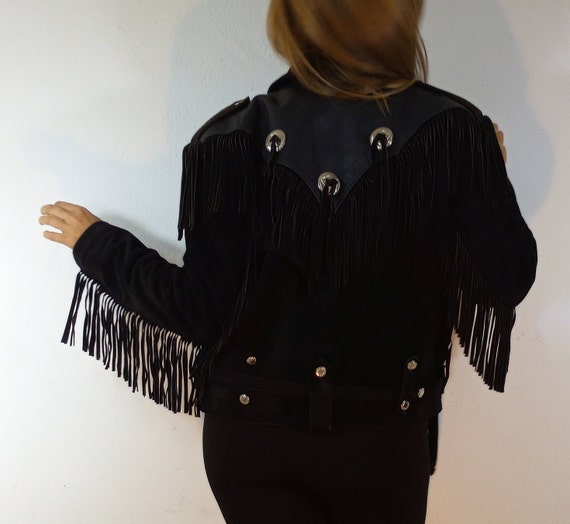 Stunning Vintage Fringe Suede Cowboy/ Western/ Hi… - image 3