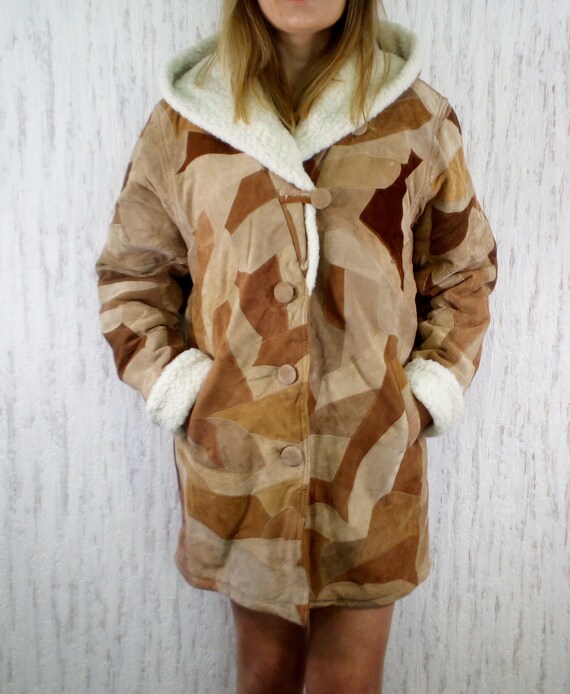 Vintage_Unique 80s Patchwork Jacket Winter Insula… - image 4