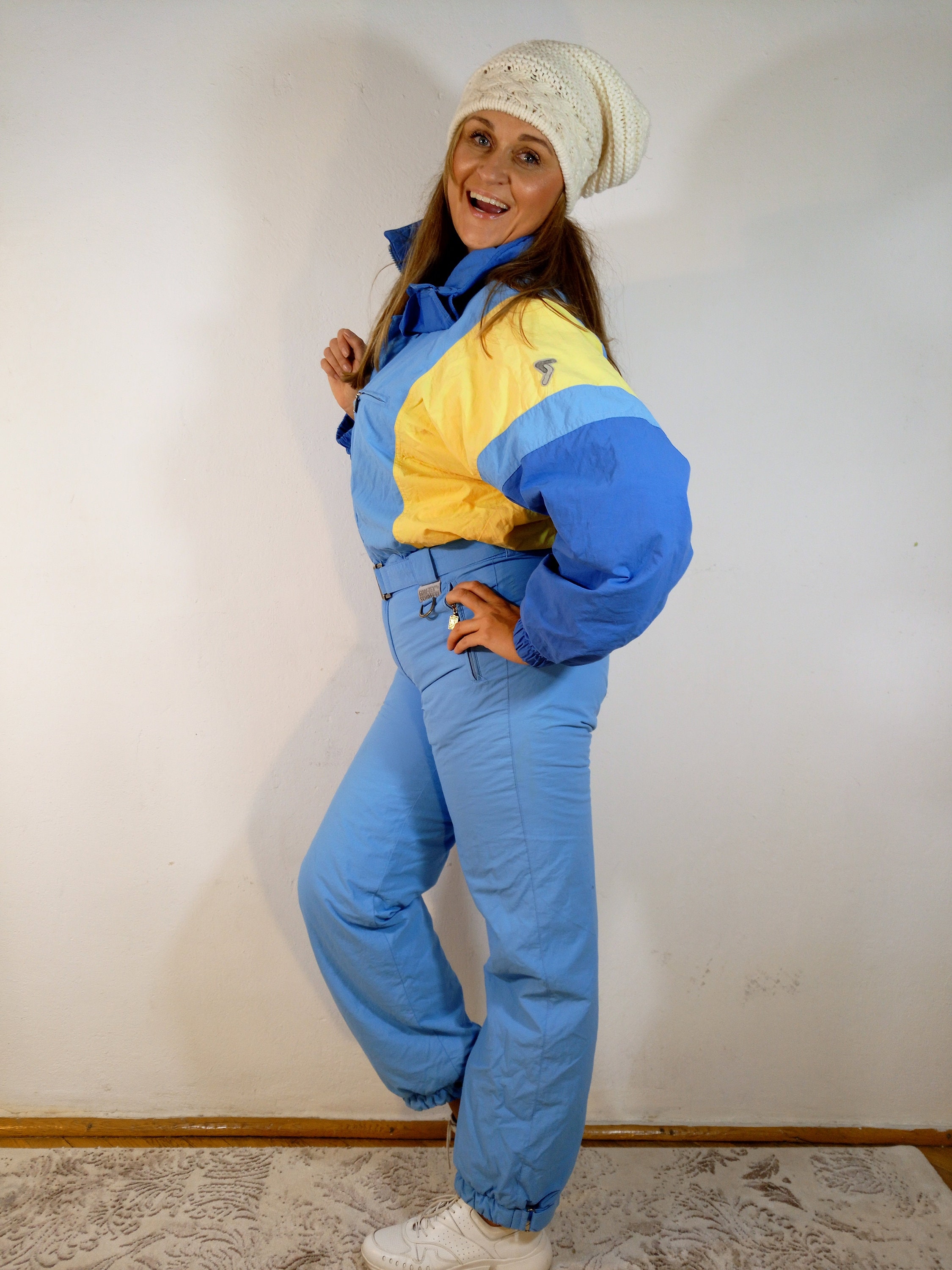 Vintage_Schoffel ゴアテックス ベビー ブルー スキースーツ 