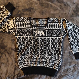 Vintage 1987 Dale of Norway Wool Jumper Nordic Scandinavian World Ski Championships - Oberstdorf, Germany. Pullover_