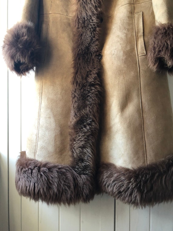 BEIGE SHEARLING COAT