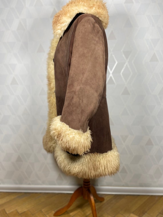 Iconic authentic vintage 60s 70s real lamb fur af… - image 9