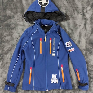 Bogner blue jacket * L Women&#39;s made in Turkey // like New // Top quality softshell jacket * with hood