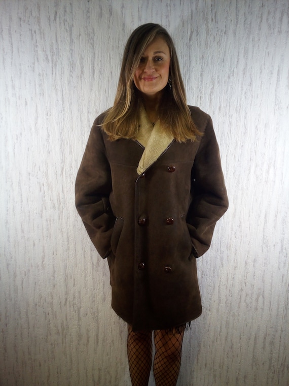 Vintage Morlands Real Sheepskin Duble Breasted Jacket Made in - Etsy