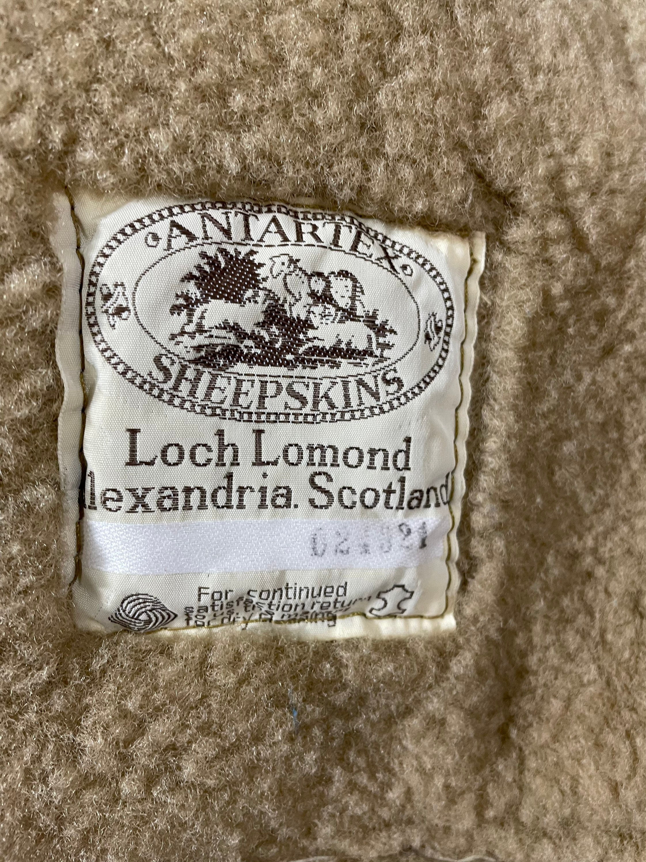 Vintage Scottish Antartex Sheepskin Loch Lomond Alexandria