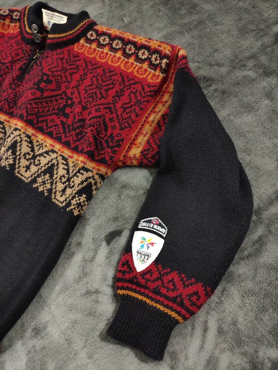 Vintage Dale of Norway Olympics Nagano 1998 Wool Hand Made Sweater