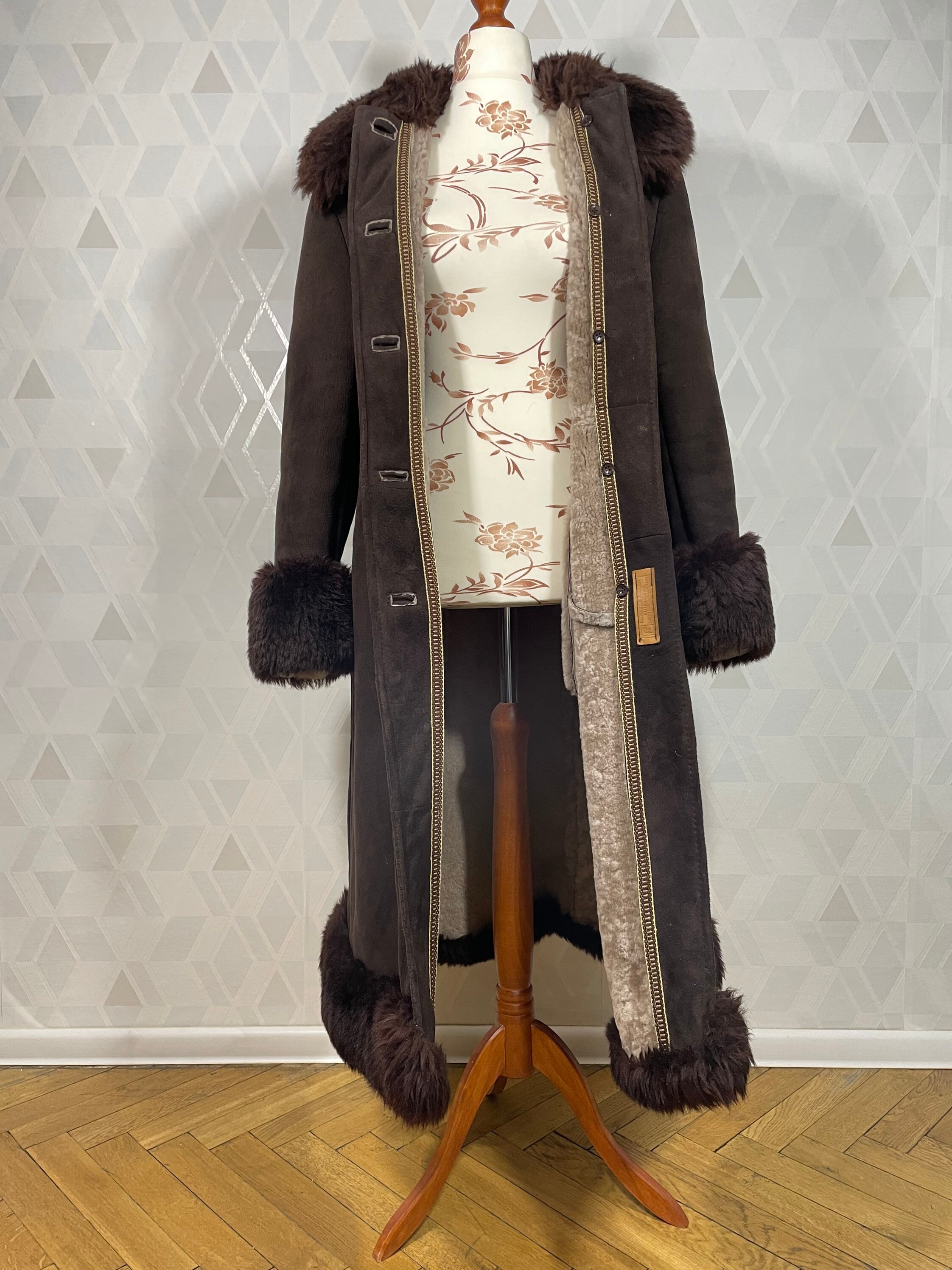 ◼️Eaphi gunpatch sheer long jacket beige ジャケット・アウター