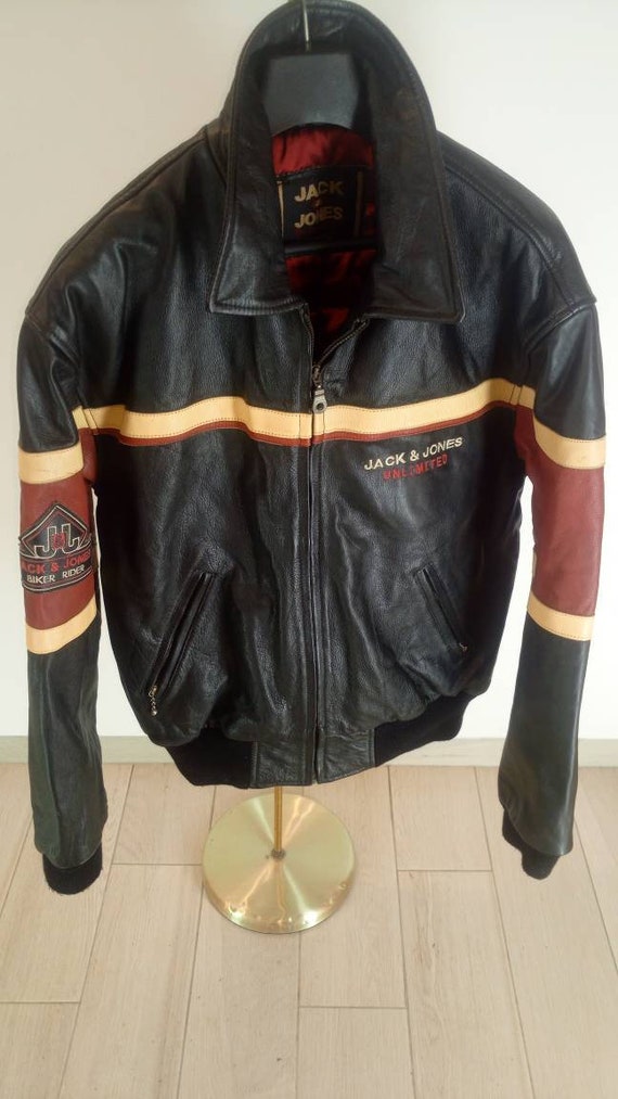 Vintage Jack & Jones Jacket Unlimited Biker Rider